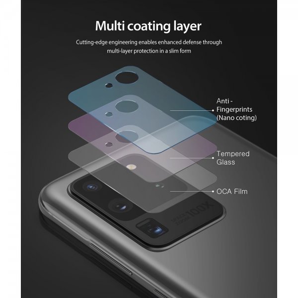 Ringke Samsung Galaxy S20 Ultra Kamerabeskyttelse Glas 3-pak