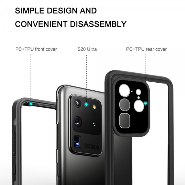 Redpepper Samsung Galaxy S20 Ultra Cover Vandtæt IP68 Sort