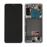 Samsung Galaxy S21 5G Skærm med LCD Display Original - Hvid