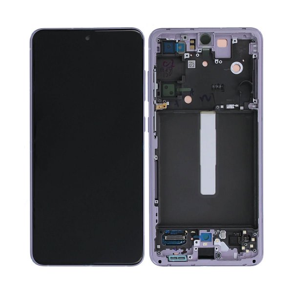 Samsung Galaxy S21 FE 5G Skærm med LCD Display Original - Lavendel