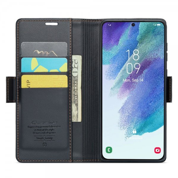 CaseMe Samsung Galaxy S21 FE Etui 023-serien Sort
