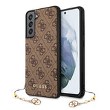 Guess Samsung Galaxy S21 FE Cover 4G Charms Brun