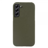 Samsung Galaxy S21 FE Cover Ægte Læder MagSafe Mørkegrøn