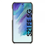 Samsung Galaxy S21 FE Cover Ægte Læder MagSafe Mørkegrøn