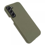 Samsung Galaxy S21 FE Cover Ægte Læder MagSafe Mørkegrøn