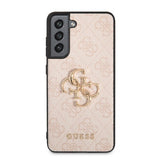Guess Samsung Galaxy S21 FE Cover Metal Logo Rosa