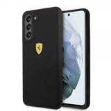 Ferrari Samsung Galaxy S21 FE Cover Metal Logo Sort