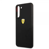 Ferrari Samsung Galaxy S21 FE Cover Metal Logo Sort