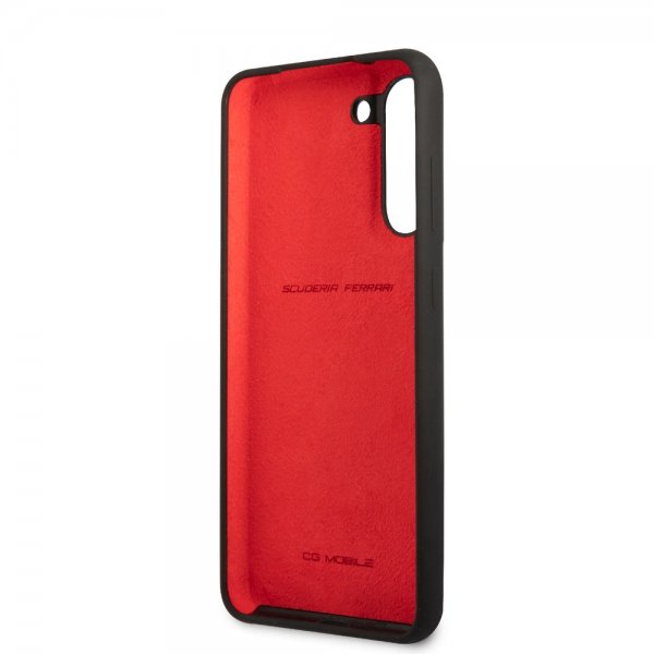 Ferrari Samsung Galaxy S21 FE Cover Metal Logo Sort