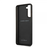 Ferrari Samsung Galaxy S21 FE Cover Ægte Kulfiber Metal Logo Sort