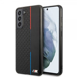 BMW Samsung Galaxy S21 FE Cover Triangle Pattern & Tricolor Stripe Sort