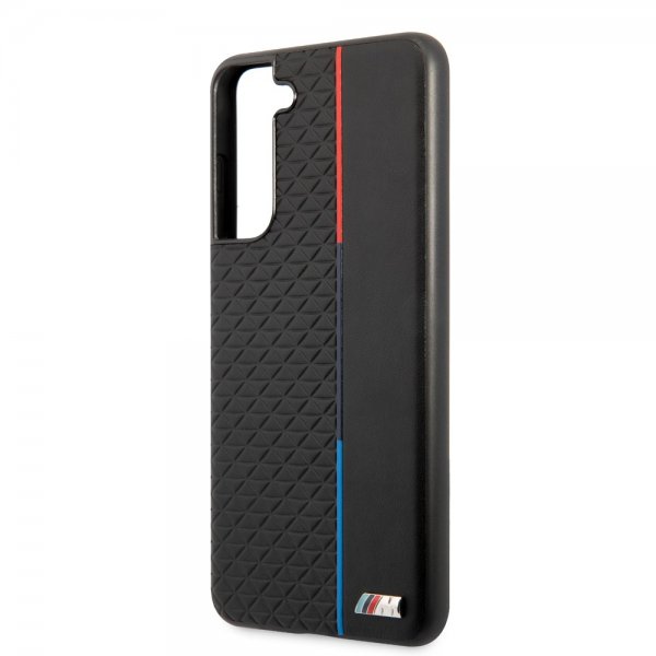 BMW Samsung Galaxy S21 FE Cover Triangle Pattern & Tricolor Stripe Sort