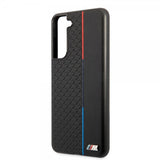 BMW Samsung Galaxy S21 FE Cover Triangle Pattern & Tricolor Stripe Sort