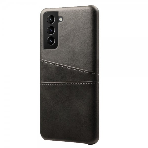 Samsung Galaxy S21 FE Cover med to Kortlommer Sort