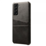 Samsung Galaxy S21 FE Cover med to Kortlommer Sort