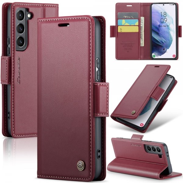 CaseMe Samsung Galaxy S21 Cover 023 Series Rød