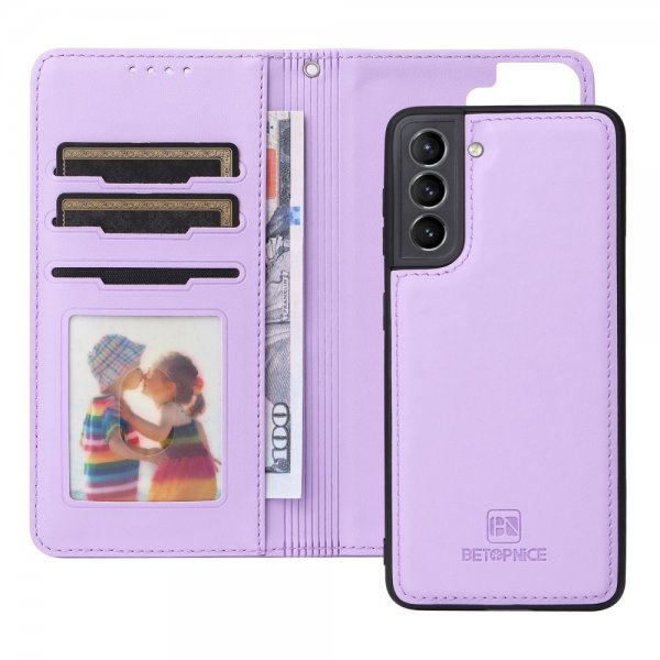 Betopnice Samsung Galaxy S21 Cover med Aftageligt Cover 005 Lilla