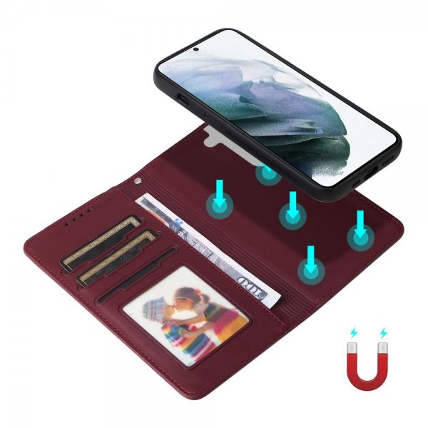 Betopnice Samsung Galaxy S21 Cover med Aftageligt Cover 005 Rød