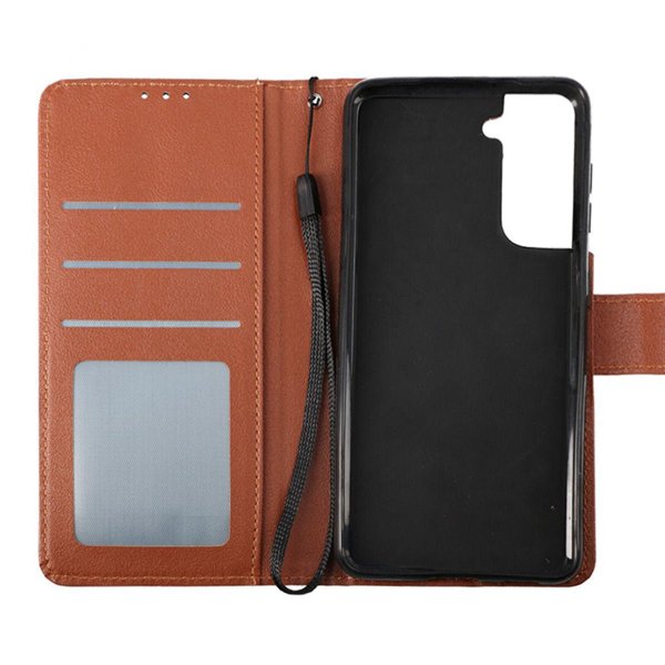 Samsung Galaxy S21 Cover med Støttefunktion Brun