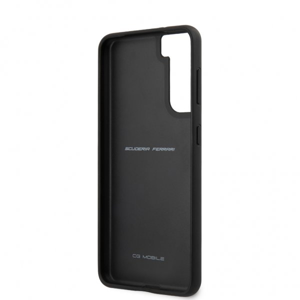 Ferrari Samsung Galaxy S21 Plus Cover Logo Perforeret Sort