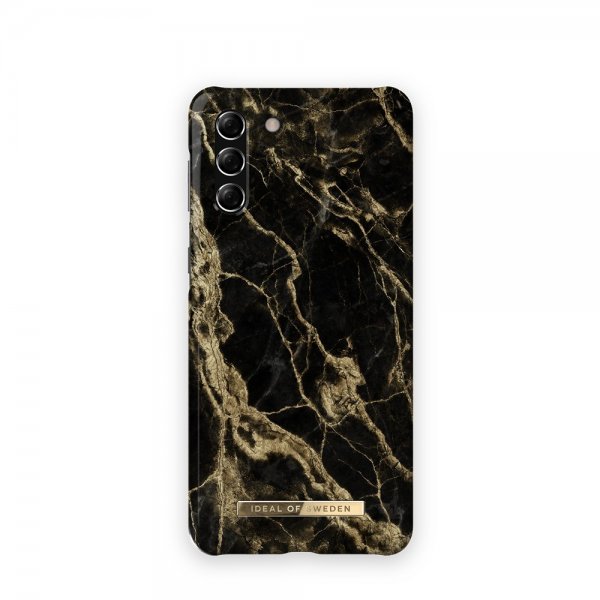 Ideal of Sweden Samsung Galaxy S21 Plus Cover Fashion Case Golden Smoke Marble