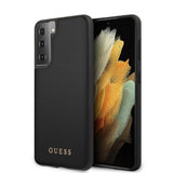 Guess Samsung Galaxy S21 Plus Cover Lædertekstur Sort