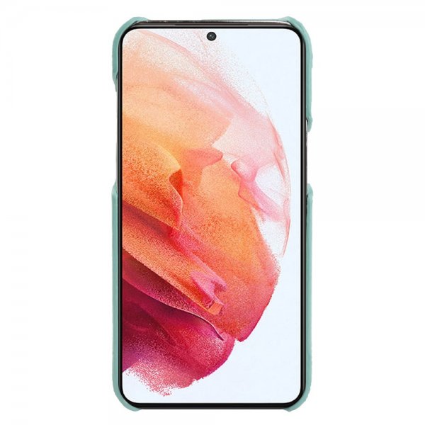 Samsung Galaxy S21 Cover Ægte Læder MagSafe Mintgrøn