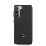 Mercedes Benz Samsung Galaxy S21 Cover Logo Perforeret Sort