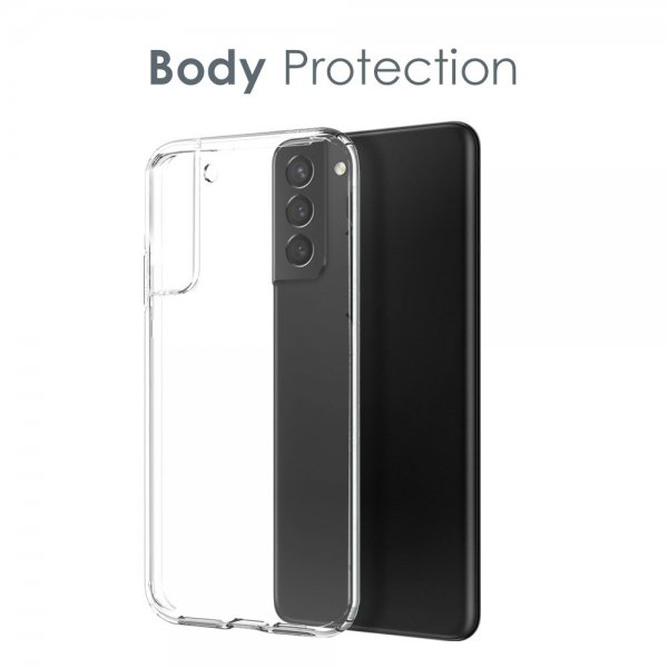 Northjo Samsung Galaxy S21 Cover med Skærmbeskyttelse og Kamerabeskyttelse 3-i-1