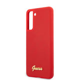 Guess Samsung Galaxy S21 Cover Metal Logo Rød