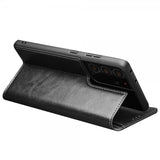 Qialino Samsung Galaxy S21 Ultra Cover Ægte Læder Sort