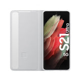 Samsung Original Galaxy S21 Ultra Cover Smart Clear View Cover Lysegrå