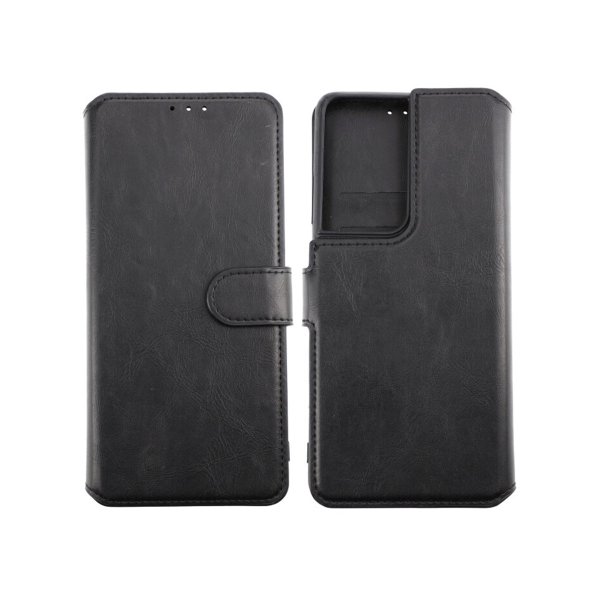 Rvelon Samsung Galaxy S21 Ultra Cover Magnetisk Aftageligt Cover Sort