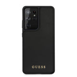 Guess Samsung Galaxy S21 Ultra Cover Lædertekstur Sort