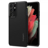 Spigen Samsung Galaxy S21 Ultra Cover Liquid Air Pen Edition Mat Sort