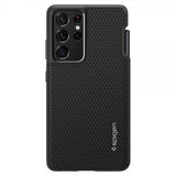 Spigen Samsung Galaxy S21 Ultra Cover Liquid Air Pen Edition Mat Sort