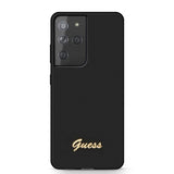 Guess Samsung Galaxy S21 Ultra Cover Metal Logo Sort