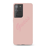 Guess Samsung Galaxy S21 Ultra Cover Vintage Logo Rosa