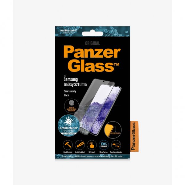 PanzerGlass Samsung Galaxy S21 Ultra Skærmbeskyttelse Case Friendly Fingeraftryk