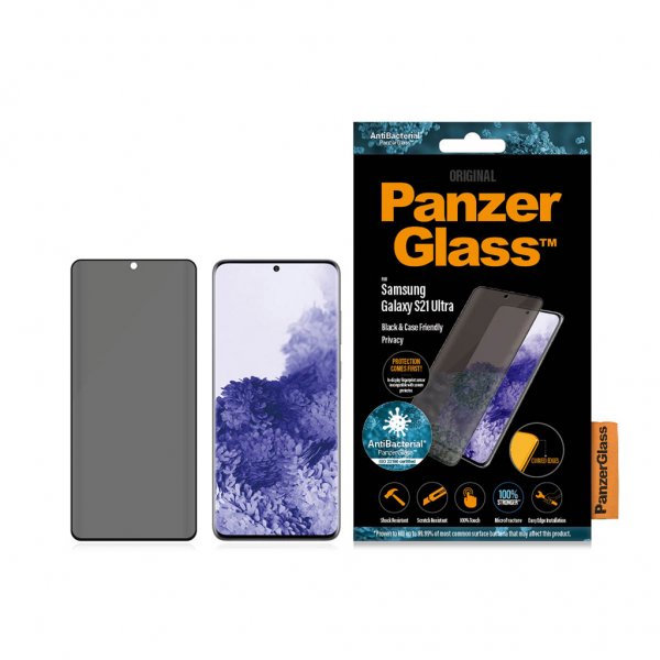PanzerGlass Samsung Galaxy S21 Ultra Skærmbeskyttelse Case Friendly Privacy