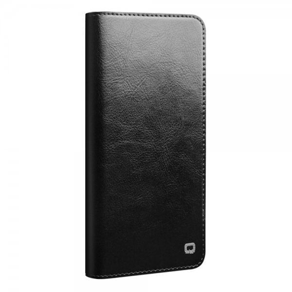 Qialino Samsung Galaxy S22 Cover Ægte læder Kortlomme Sort