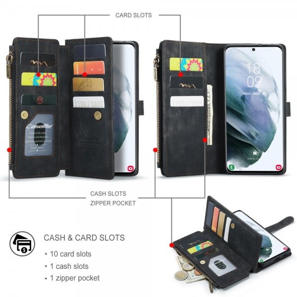 CaseMe Samsung Galaxy S22 Etui C30 Series Sort