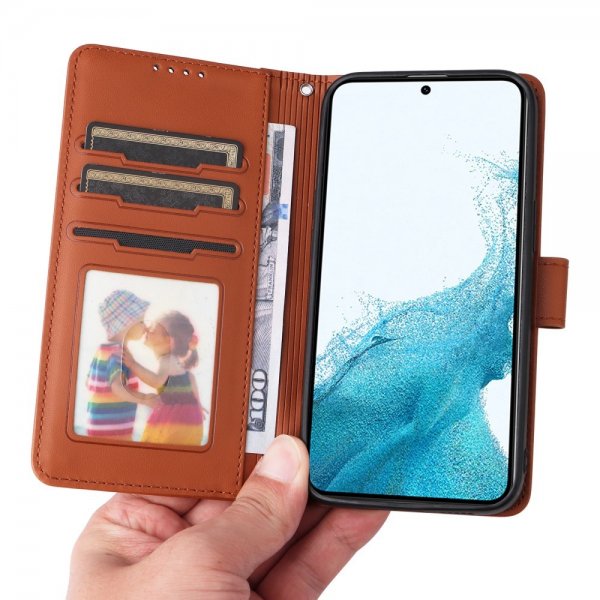 Betopnice Samsung Galaxy S22 Cover med Aftageligt Cover 005 Brun