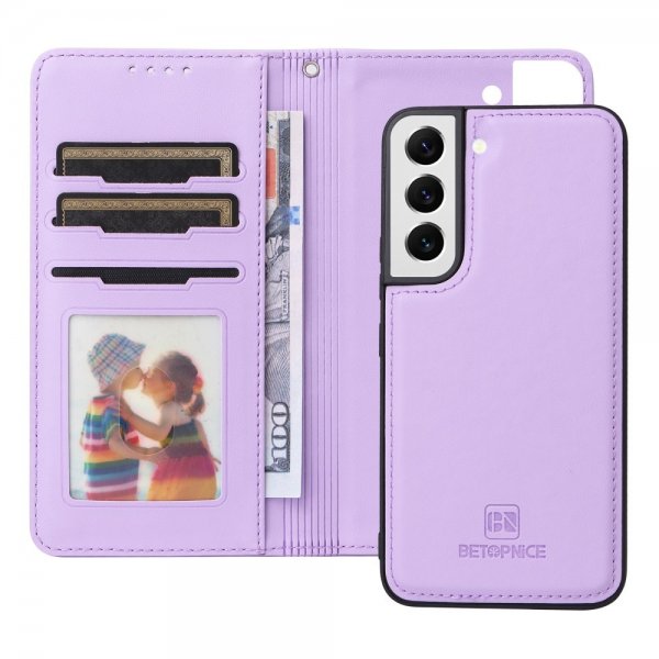 Betopnice Samsung Galaxy S22 Cover med aftageligt etui 005 Lilla