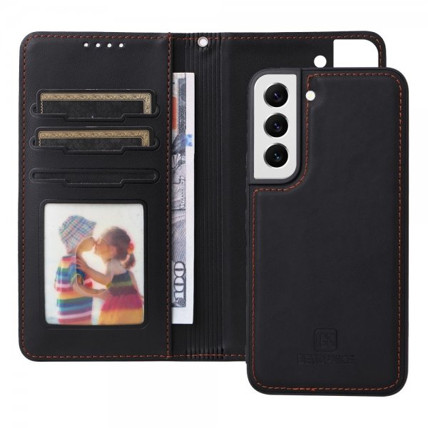 Betopnice Samsung Galaxy S22 Cover med aftageligt etui 005 Sort