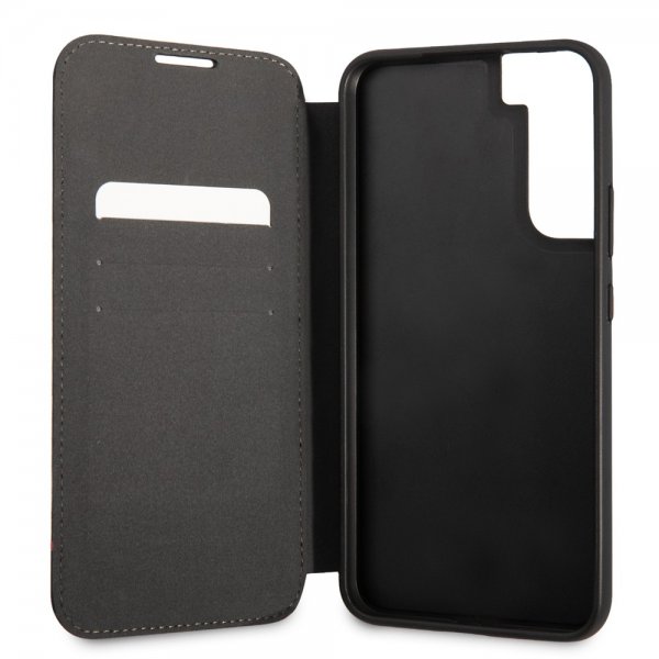 BMW Samsung Galaxy S22 Cover Trefarvet Stribe Carbon Sort