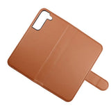 Rvelon Samsung Galaxy S22 Cover Magnetisk Aftageligt Etui Brun