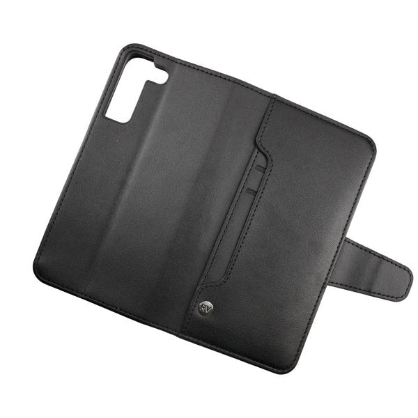 Rvelon Samsung Galaxy S22 Etui Udklappeligt Kortrum Sort