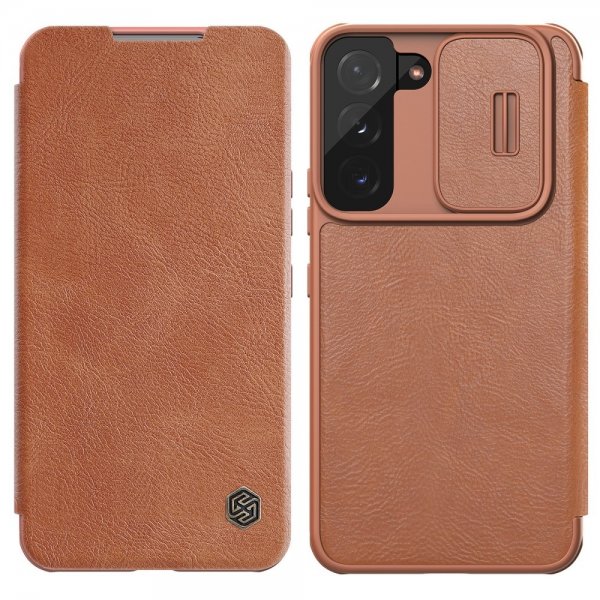 Nillkin Samsung Galaxy S22 Plus Cover Qin-serien Brun