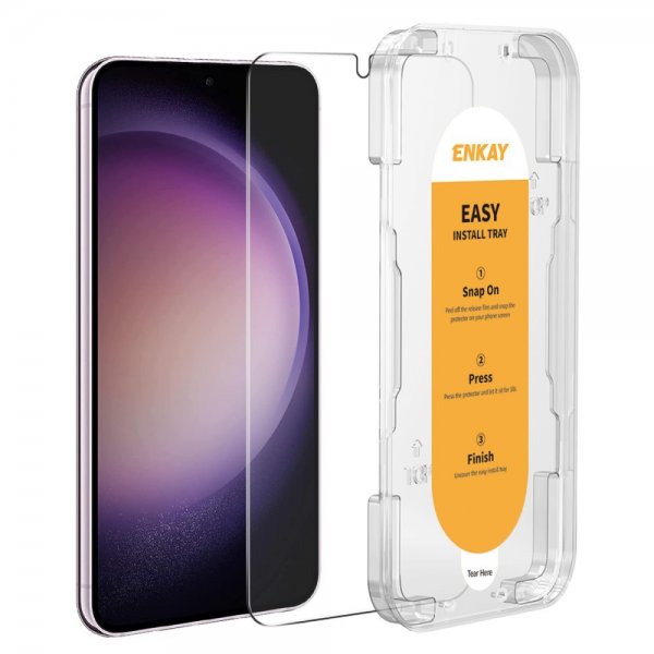 Enkay Samsung Galaxy S22 Plus/Galaxy S23 Plus Skærmbeskyttelse med Monteringsramme Easy Install